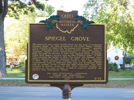 13 Spiegel Grove Historical Marker